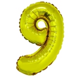 Balon folie Cifra noua, 40 cm, auriu