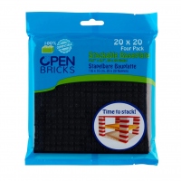 Jucarie - Seturi de constructie - Placi negre 20x20 (4 buc)