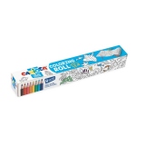 Set rola adeziva pentru colorat 198x30 cm + 8 creioane colorate Sea