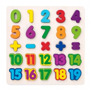 Puzzle din lemn - Matematica, numere