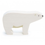 Figurina Urs polar, din lemn premium - Polar bear