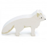Figurina Vulpe polara, din lemn premium - Arctic Fox