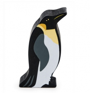 Figurina Pinguin regal, din lemn premium - King Penguin