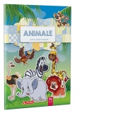 Carte de colorat A4, Alfabet cu animale II