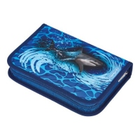 Penar echipat, 31 piese, cu 2 clape, dimensiune 14 x 20,3 x 3,5 cm, motiv Blue Shark