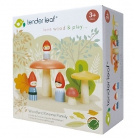 Familia gnomilor din padure, din lemn premium - Woodland Gnome Family