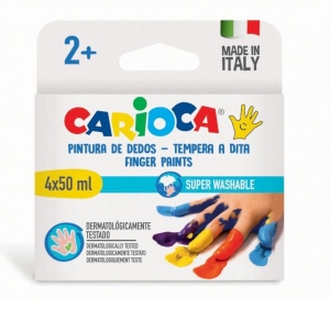 Acuarele Finger Paint Carioca 4×50 ml