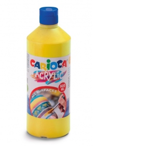 Acuarele acrilice tempera Carioca 500 ml (culoare galben)