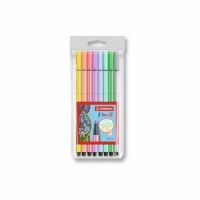 Carioca Stabilo Pen, varf 1 mm, 8 culori pastelate/blister