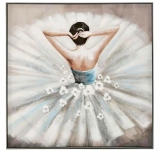 Tablou Canvas Ballerina Flower, 100x100cm