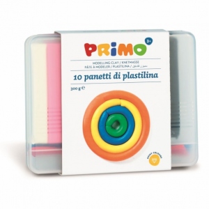 Plastilina Morocolor Primo, 300 g/cutie, 10 culori
