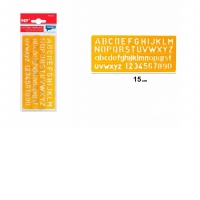 Sablon plastic Main Paper, 15 cm, litere si cifre, blister
