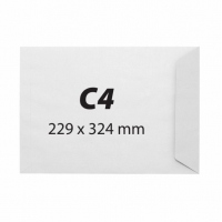 Plic C4, 229 x 324 mm, alb, autoadeziv, 90 g/mp, 250 bucati/cutie