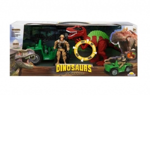 Set masina cu figurina, Crazoo, Vanatorii de Dinozauri