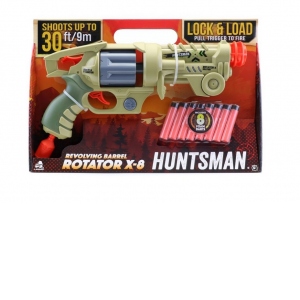 Pistol Rotator X-8 cu 8 gloante din burete, Huntsman, Lanard Toys