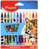 Carioci Color Peps Animals 12 culori/set Maped