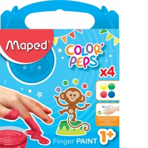 Set pictura cu degetele Color Peps 4 culori 80 g, Maped