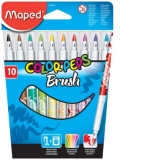 Carioci Color Peps Brush 10 culori/set, Maped