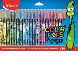 Carioca Color Peps Monster, 24 culori/set, Maped