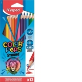 Creioane colorate Colors Peps Strong 12 culori/set, Maped