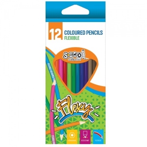 Creioane colorate flexibile Flexy 12 culori/set, S-Cool