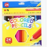 Creioane colorate hexagonale, 24 culori/set, M&G