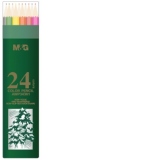 Creioane colorate hexagonale, ulei pastel, 24 culori/set, M&G