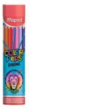 Creioane colorate in tub metalic, Color Peps Strong, 24 culori/set, Maped
