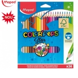 Creioane Colorate, Color Peps Star, 24 culori/set, FSC, Maped