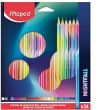 Creioane colorate Nightfall 24 culori/set, Maped