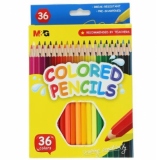 Creioane colorate hexagonale, 36 culori/set, M&G