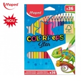 Creioane Colorate, Color Peps Star, 36 culori/set, FSC, Maped