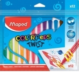 Creioane cerate Color Peps Twist 12 culori/set, Maped