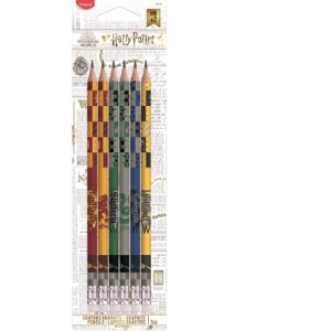 Creion cu radiera Harry Potter, 6 buc/set, HB, Maped