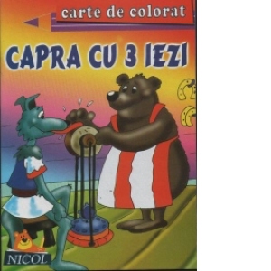 Capra cu 3 iezi - repovestire dupa Ion Creanga (carte de colorat + poveste)