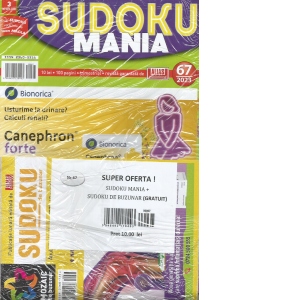 Pachet Sudoku mania, nr. 67/2023 + sudoku de buzunar, nr. 7/2023