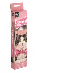 Pictura cu Diamante Pisicuta, 20x20cm