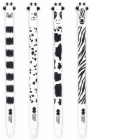 Roller gel cu rescriere, 0.5 mm, albastru, Black & White, Happy Color