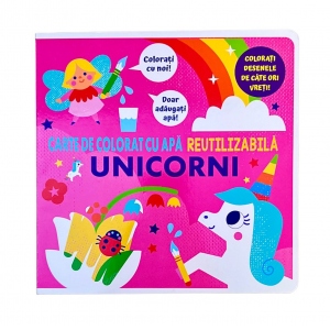 Unicorni - Carte de colorat cu apa, reutilizabila