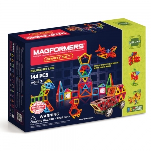 Joc magnetic de constructie Magformers Smart Set - Creaturi Inteligente, 144 piese