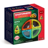 Joc magnetic de constructie Magformers Curve Set - Curbe, 20 piese