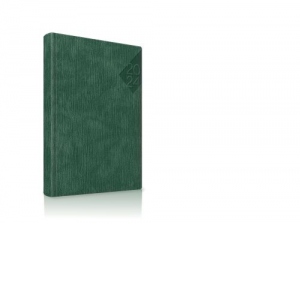 Agenda datata 2024, Premium DeLuxe Polignano, format A5, 352 pagini, culoare verde smarald cu margine aurie