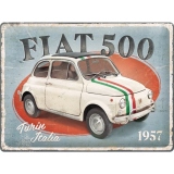 Placa 30x40 Fiat 500 - Turin Italia