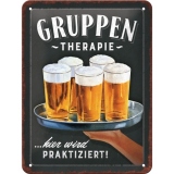 Placa metalica 15x20 Gruppentherapie Bier
