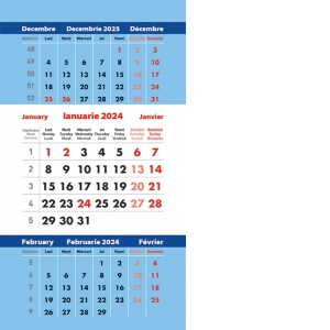 Calendar triptic de birou 2024