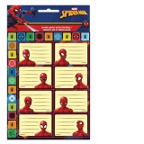Etichete scolare autodezive, Spiderman, set 16 buc