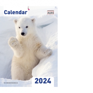 Calendar de perete 2024. Pui de animale (A4)