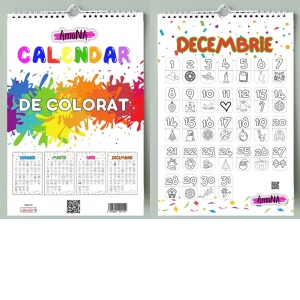 Calendar de colorat, de perete