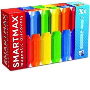 Joc magnetic SmartMax, Set de 6 bare scurte si 6 bare lungi