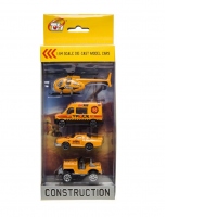 Set 4 vehicule metalice Constructii, scara 1:64, model 2